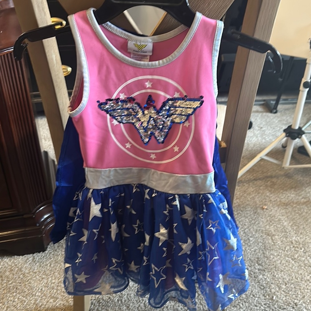 Sparkly Pink and Blue Superhero Costume